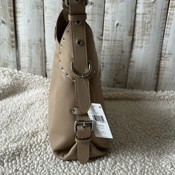 Coach Cargo Leather Shoulder Bag Purse Pebble New NWT - Picture 3 of 9